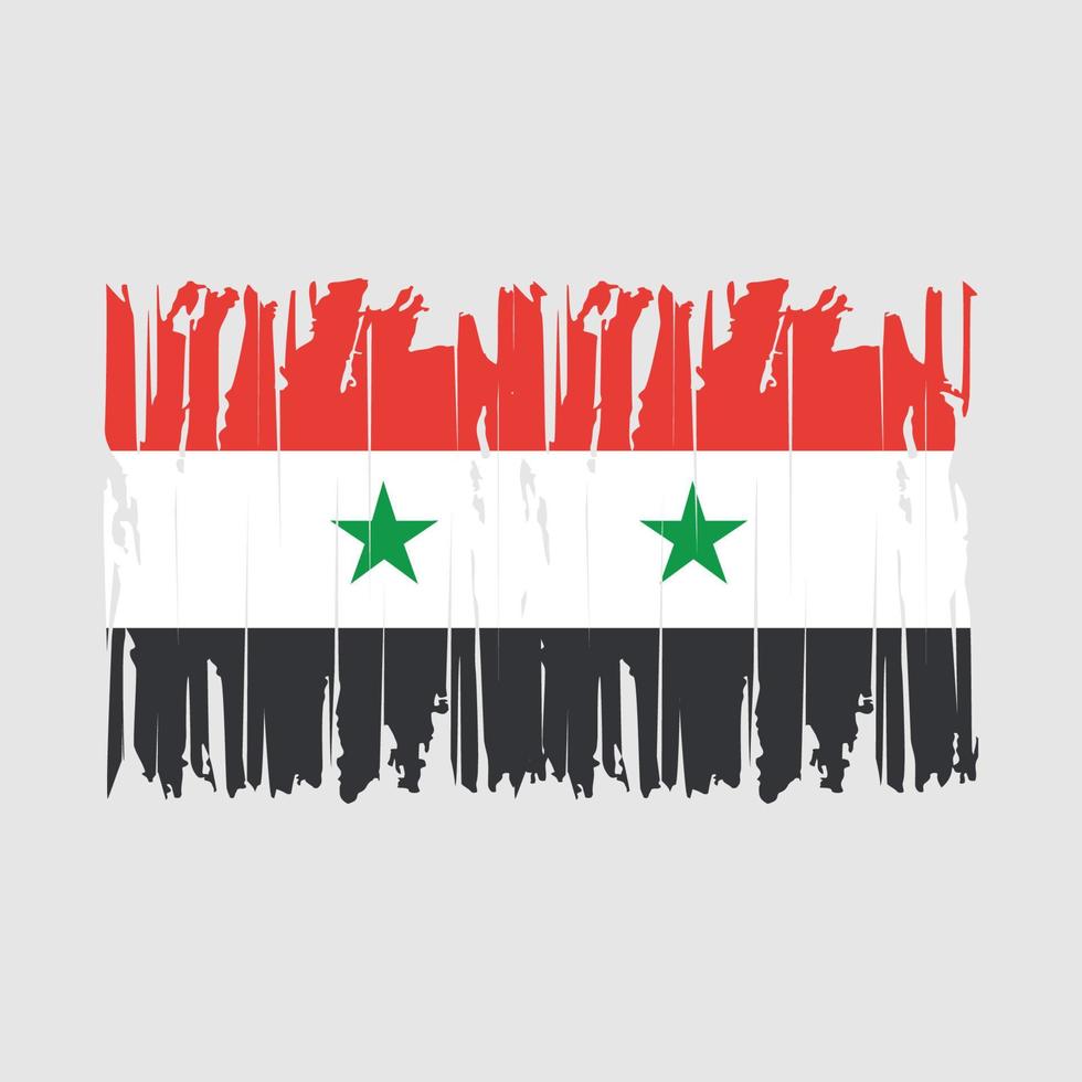 Syria Flag Brush Vector Illustration