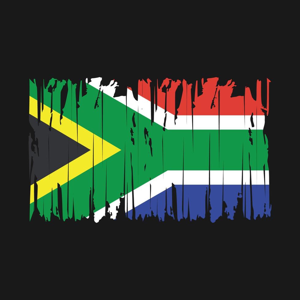 South Africa Flag Brush Vector Illustration