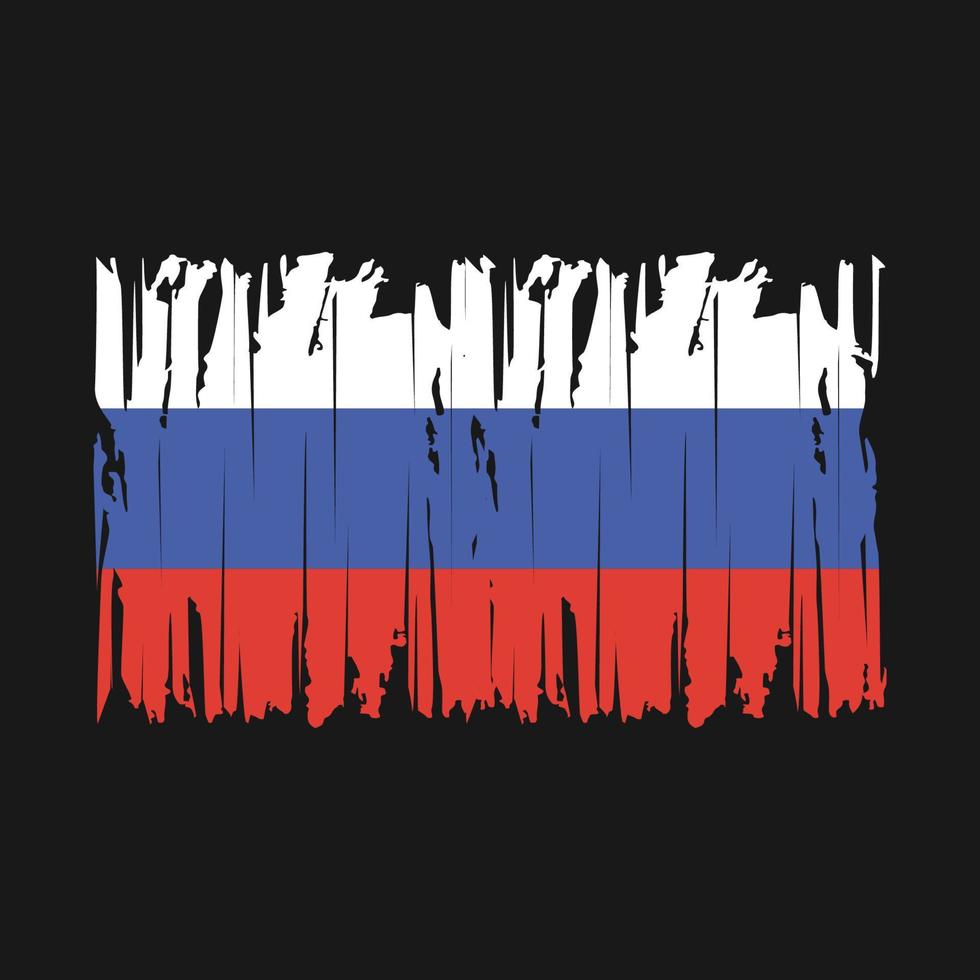 Russia Flag Brush Vector Illustration