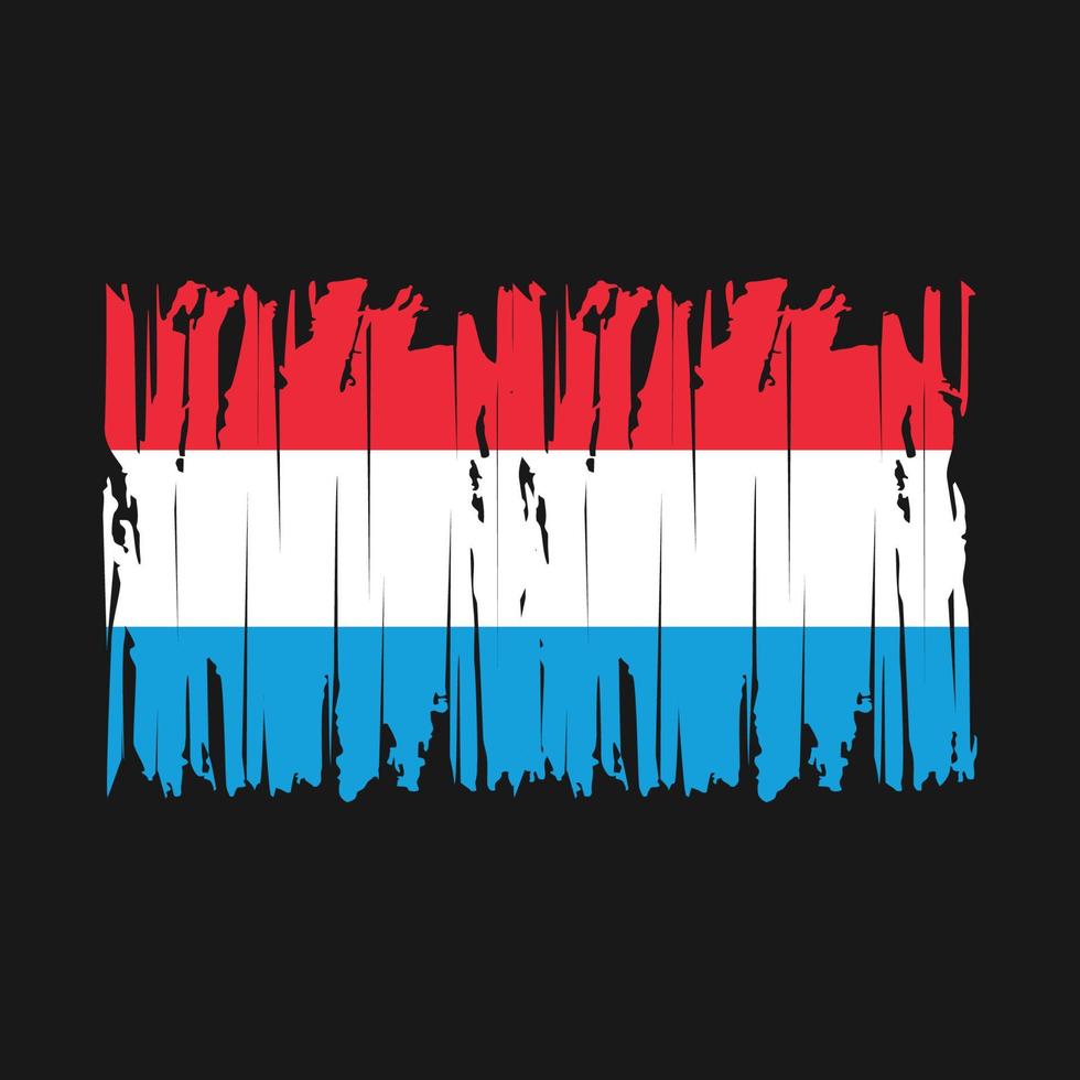 Luxembourg Flag Brush Vector Illustration