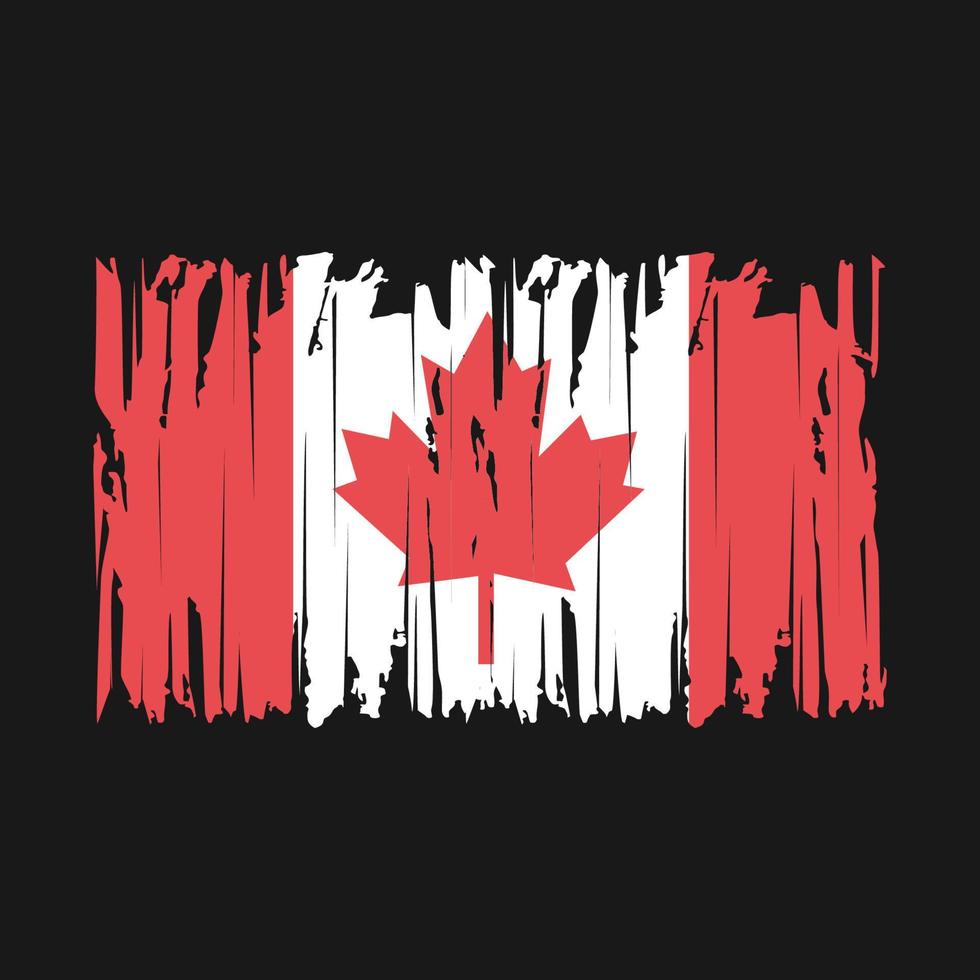 Canada Flag Brush Vector Illustration