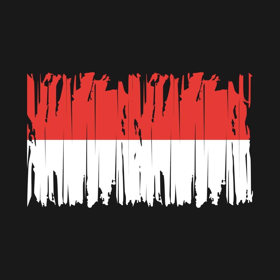 Indonesia Flag Brush Vector Illustration
