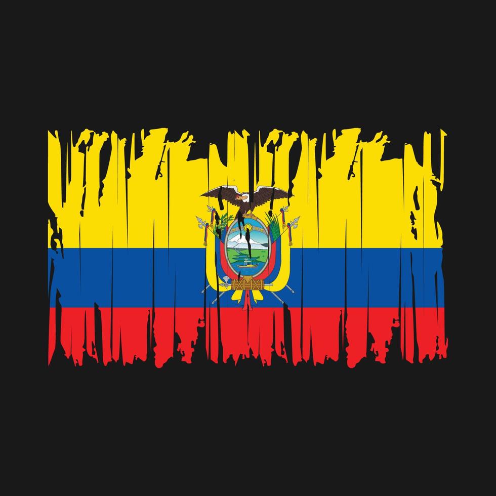 Ecuador Flag Brush Vector Illustration