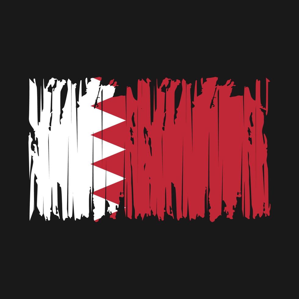 Bahrain Flag Brush Vector Illustration