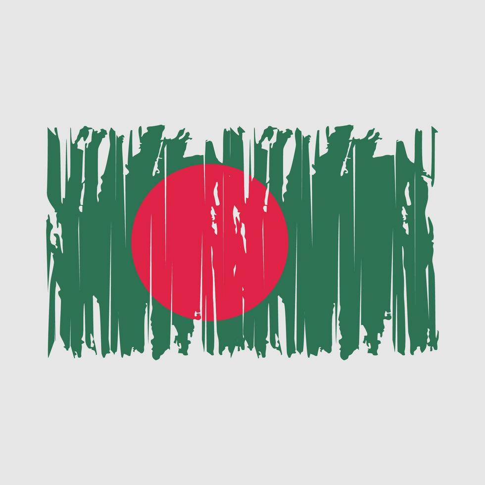 Bangladesh Flag Brush Vector Illustration