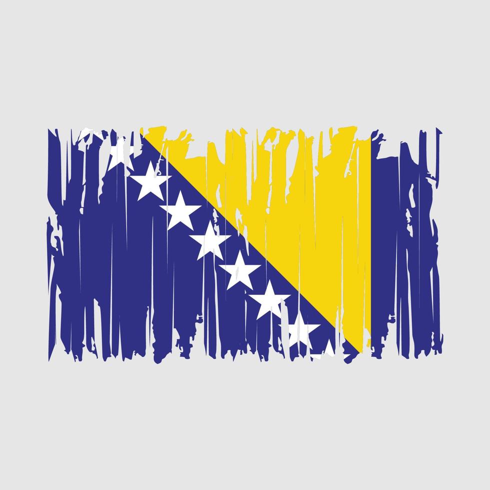 Bosnia Flag Brush Vector Illustration