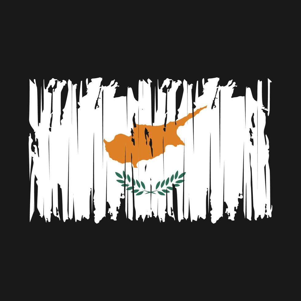 Cyprus Flag Brush Vector Illustration