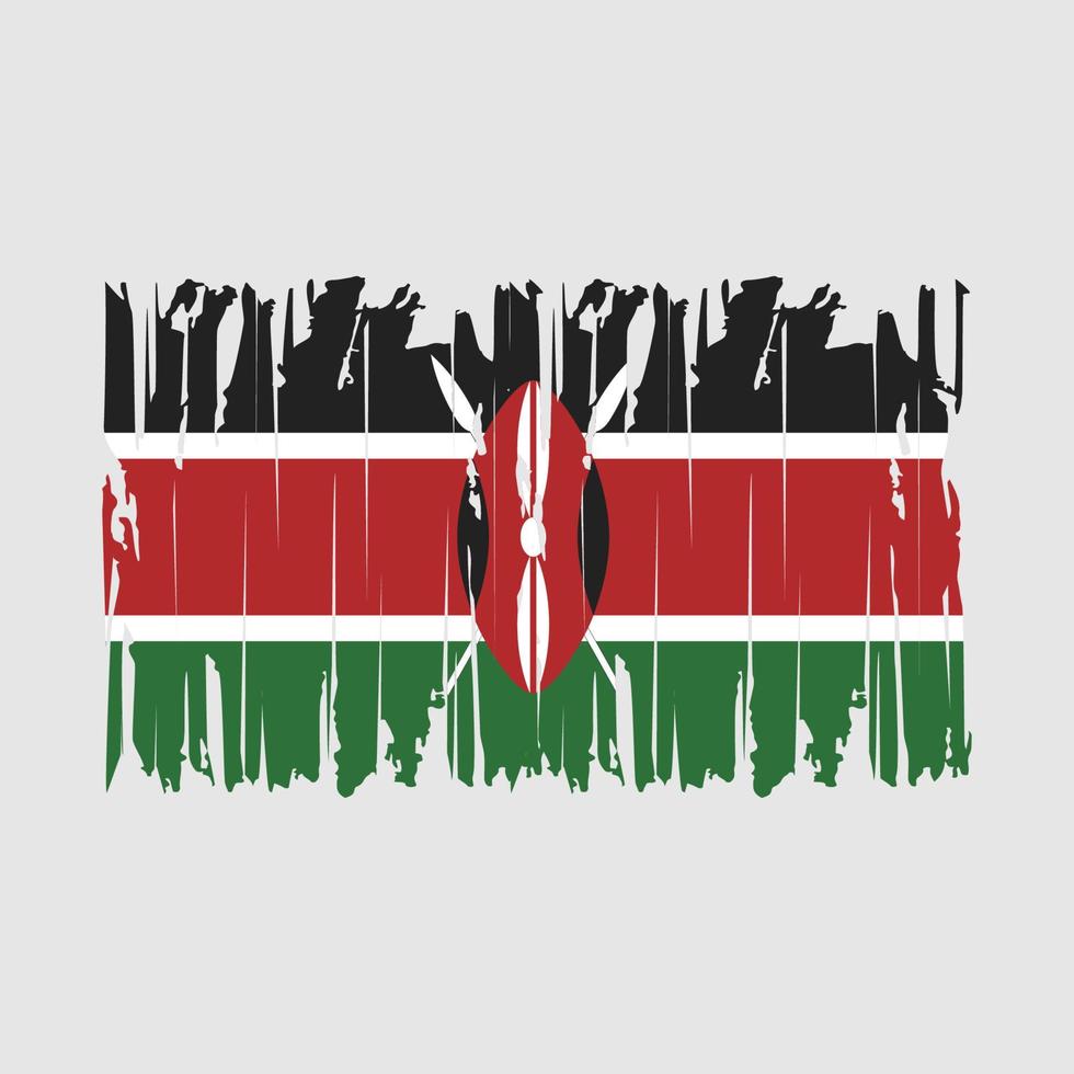 Kenya Flag Brush Vector Illustration