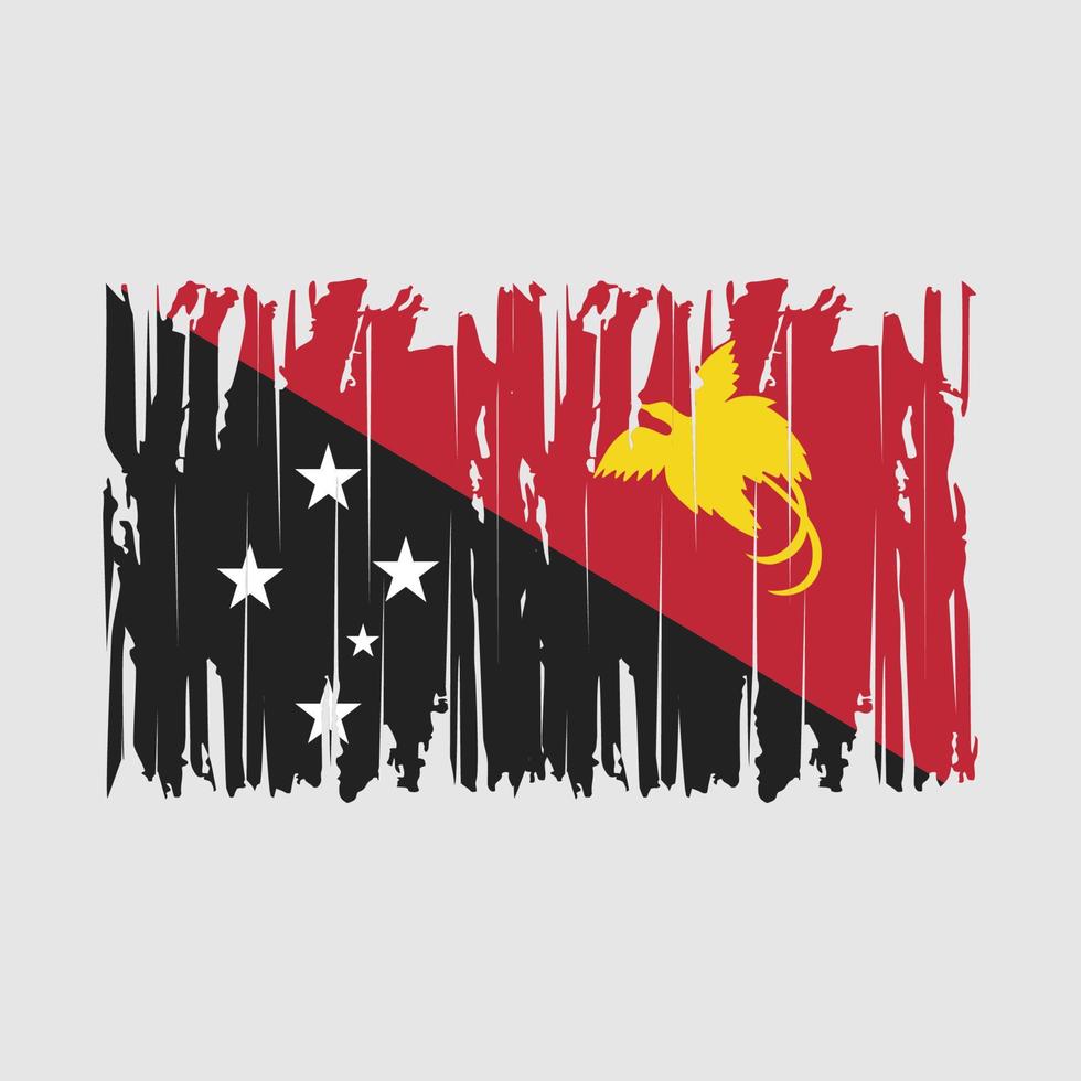 Papua Flag Brush Vector Illustration