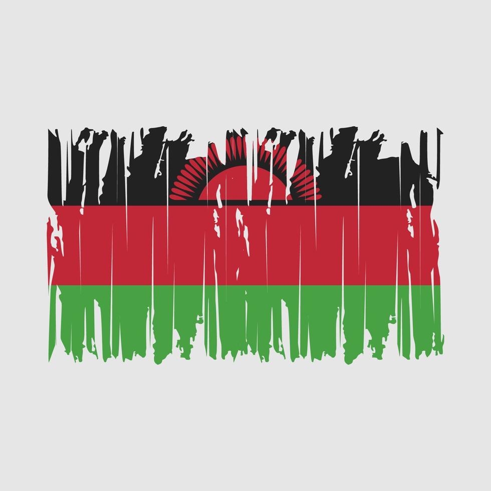 Malawi Flag Brush Vector Illustration