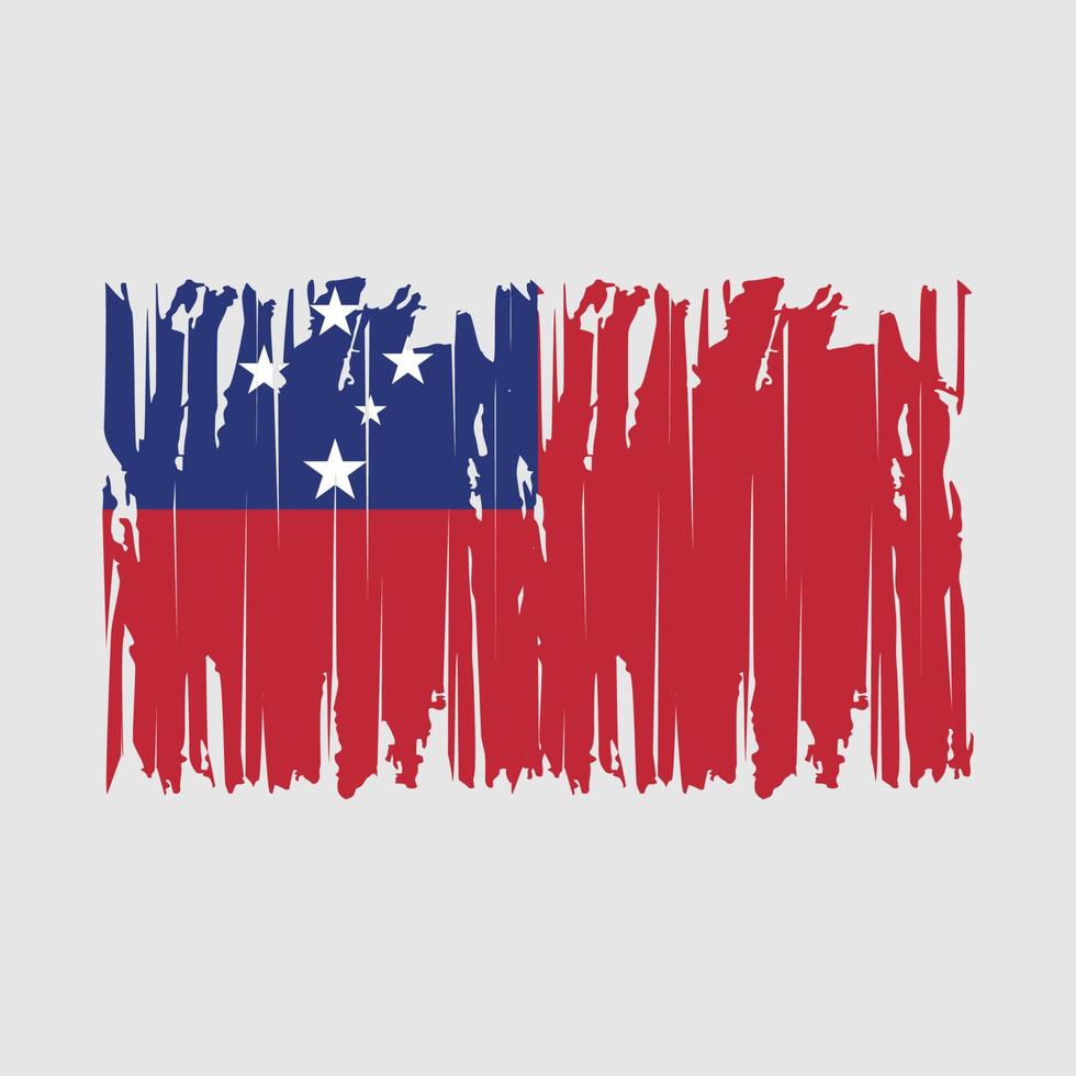 Samoa Flag Brush Vector Illustration