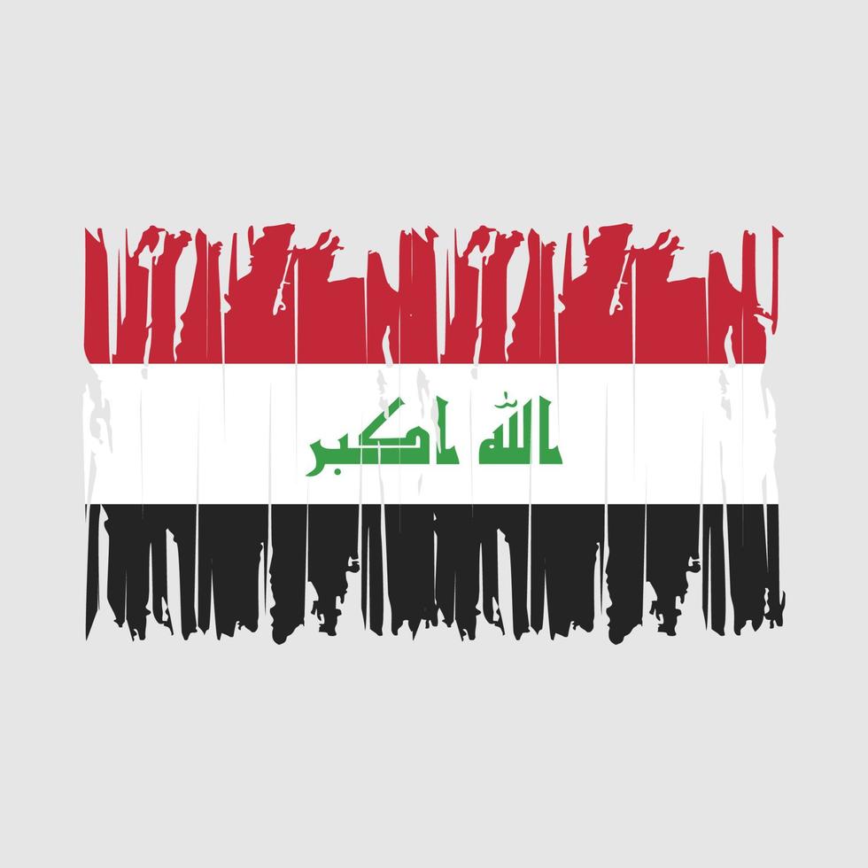 Iraq Flag Brush Vector Illustration