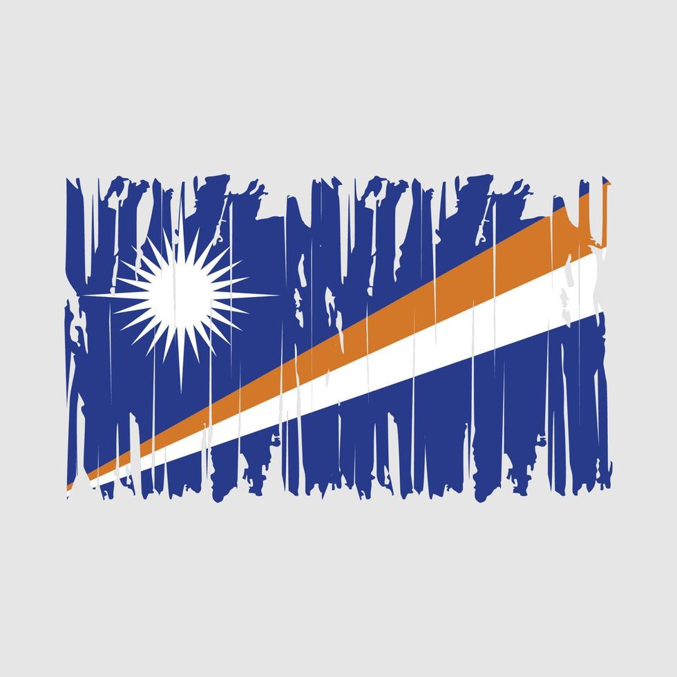 Marshall Islands Flag Brush Vector Illustration