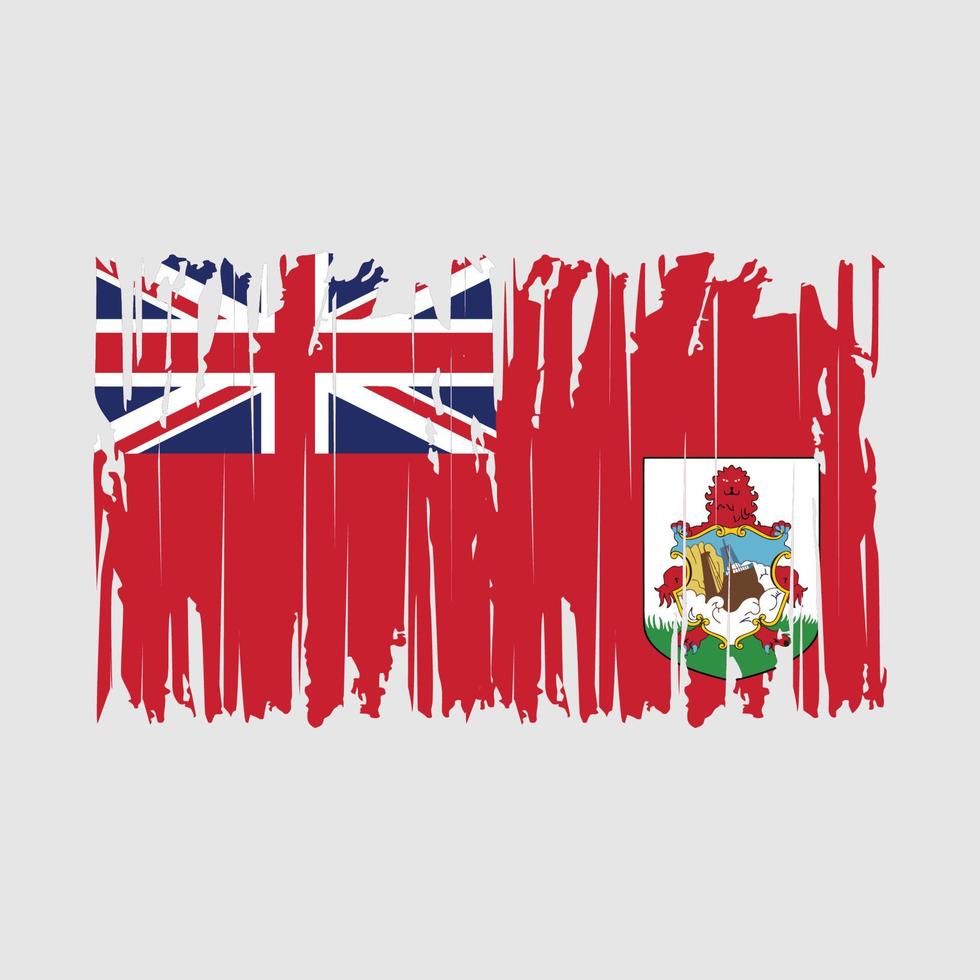 Ilustración de vector de pincel de bandera de Bermudas