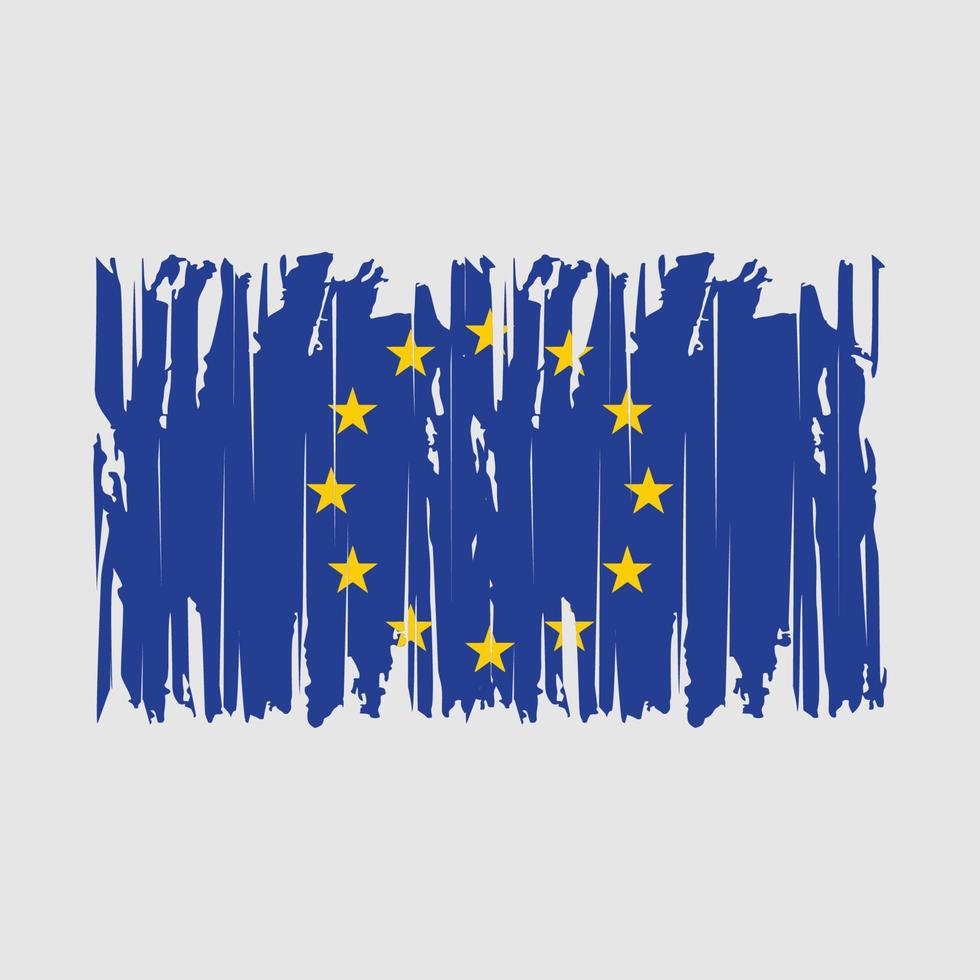 European Flag Brush Vector Illustration