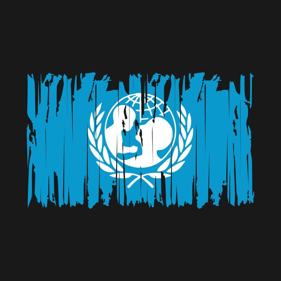 Unicef Flag Brush Vector Illustration