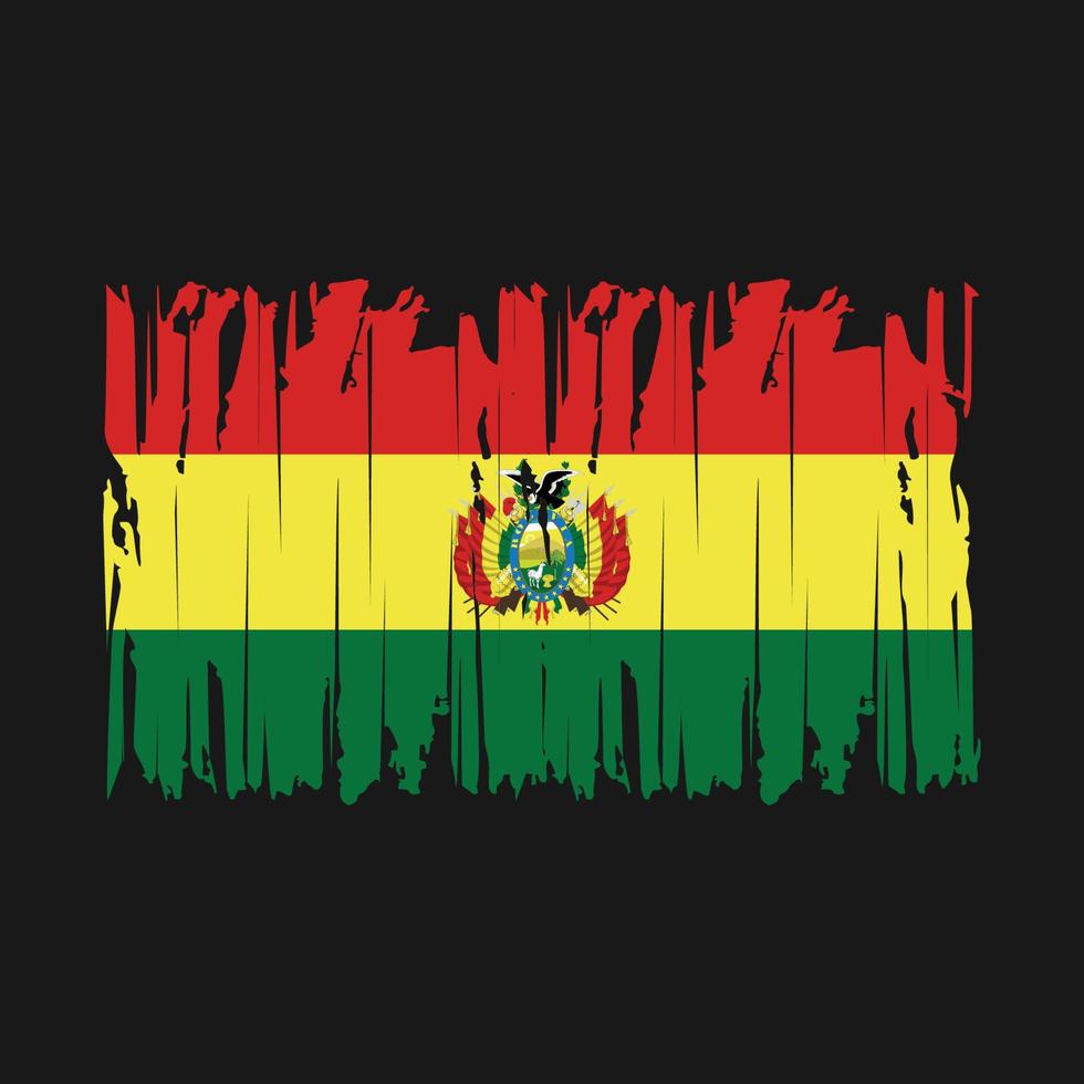 Bolivia Flag Brush Vector Illustration