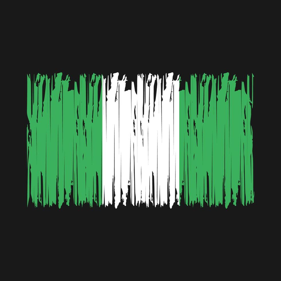 Nigeria Flag Brush vector