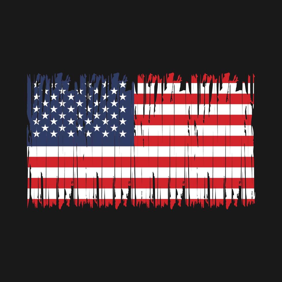 American Flag Brush vector