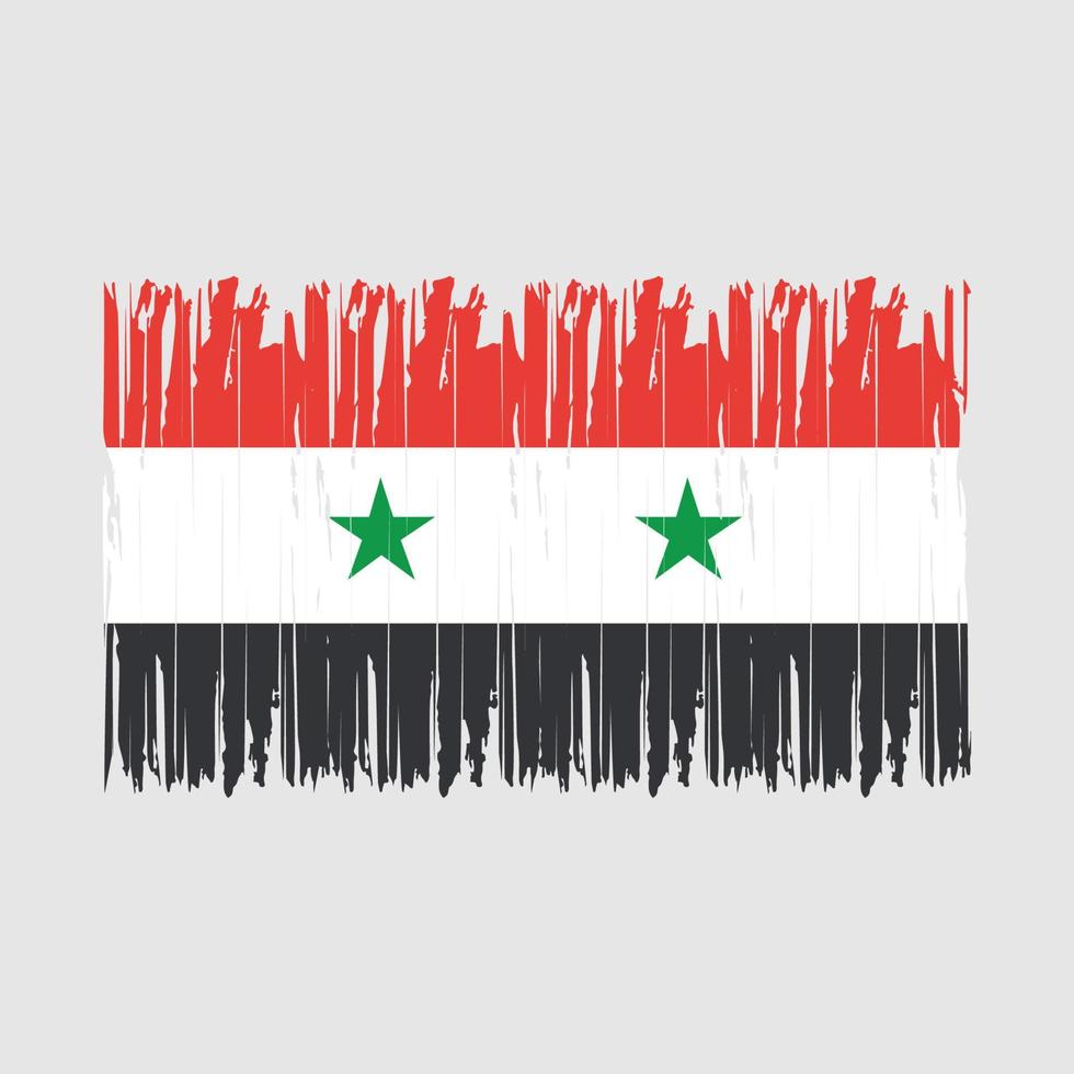 Syria Flag Brush vector