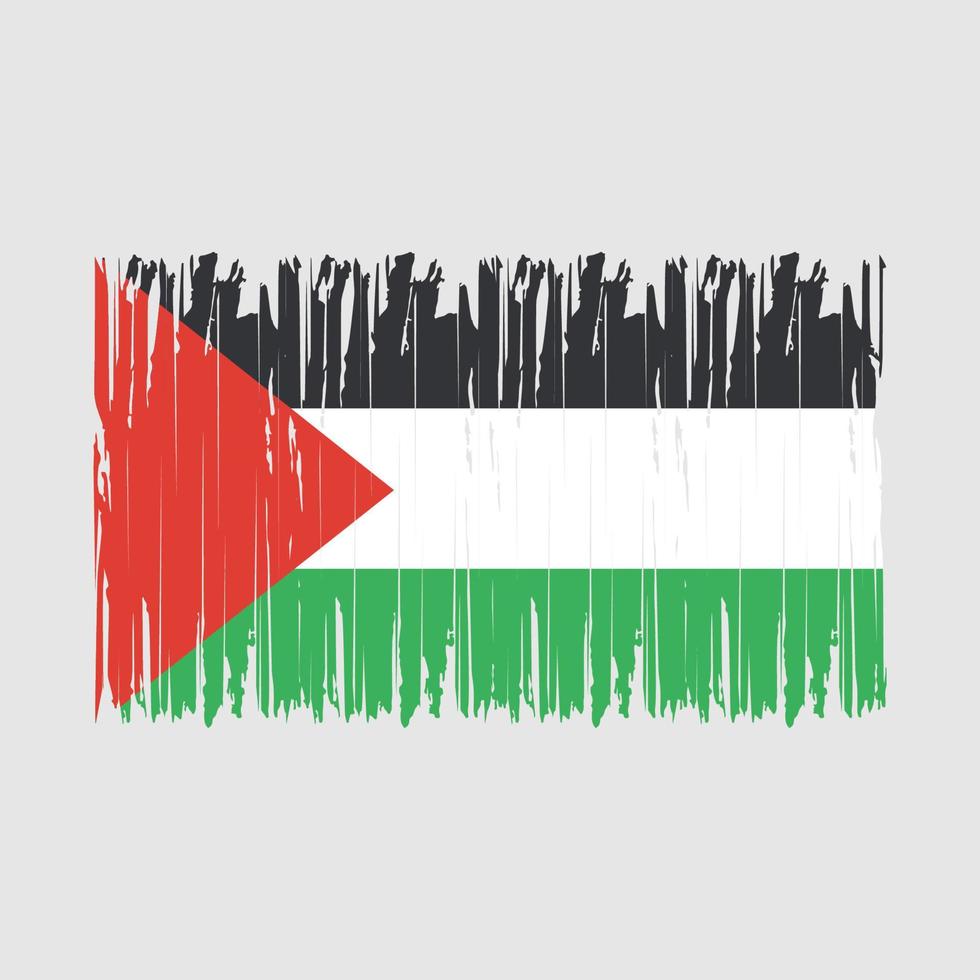 cepillo de bandera palestina vector