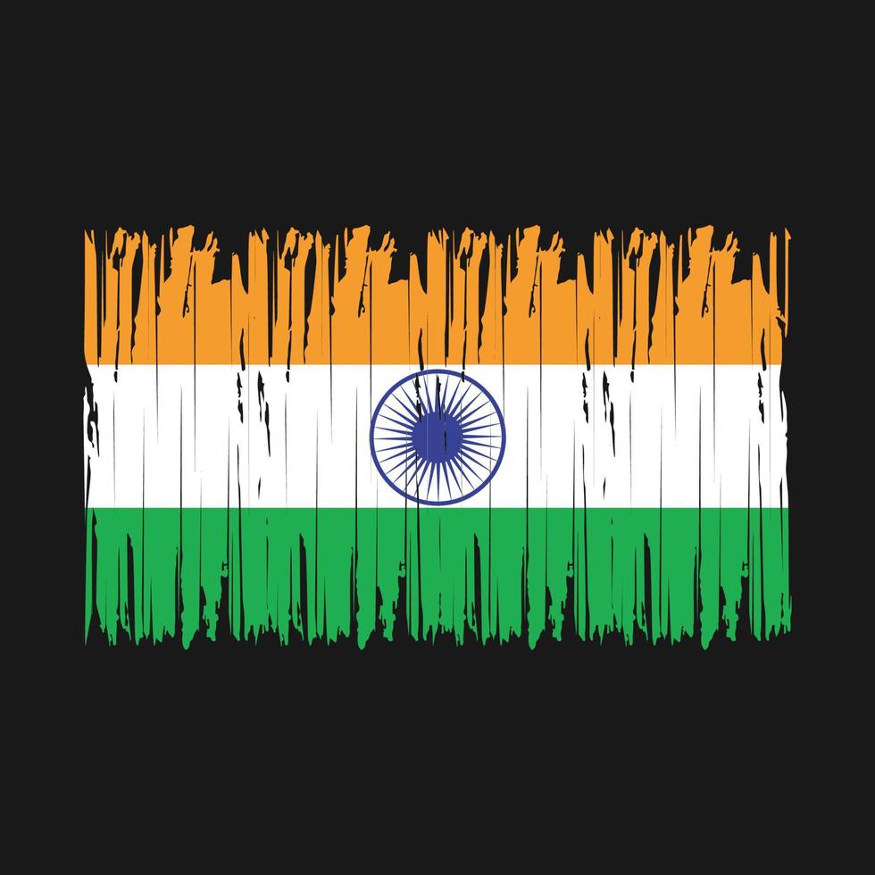 India Flag Brush vector