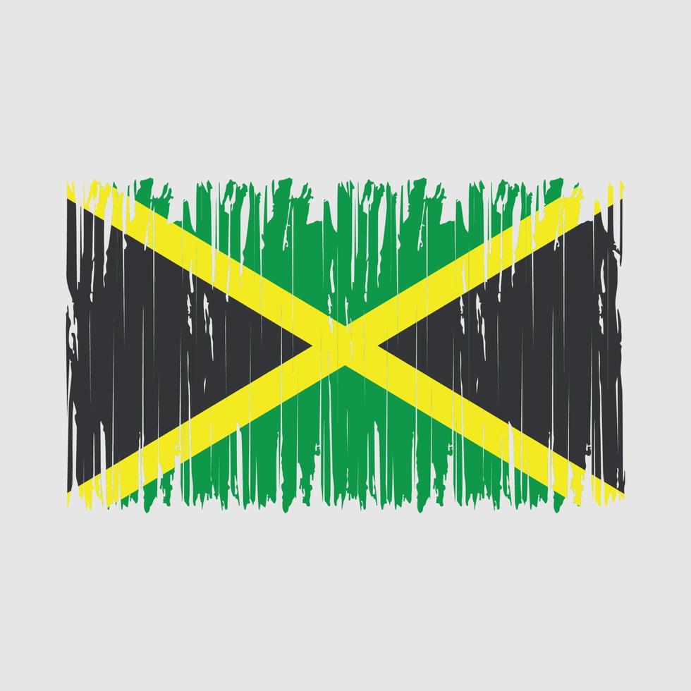 cepillo de bandera de jamaica vector