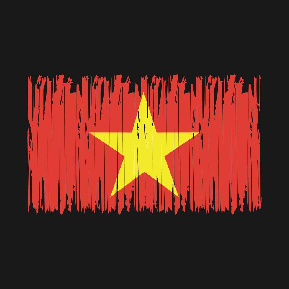 Vietnam Flag Brush vector