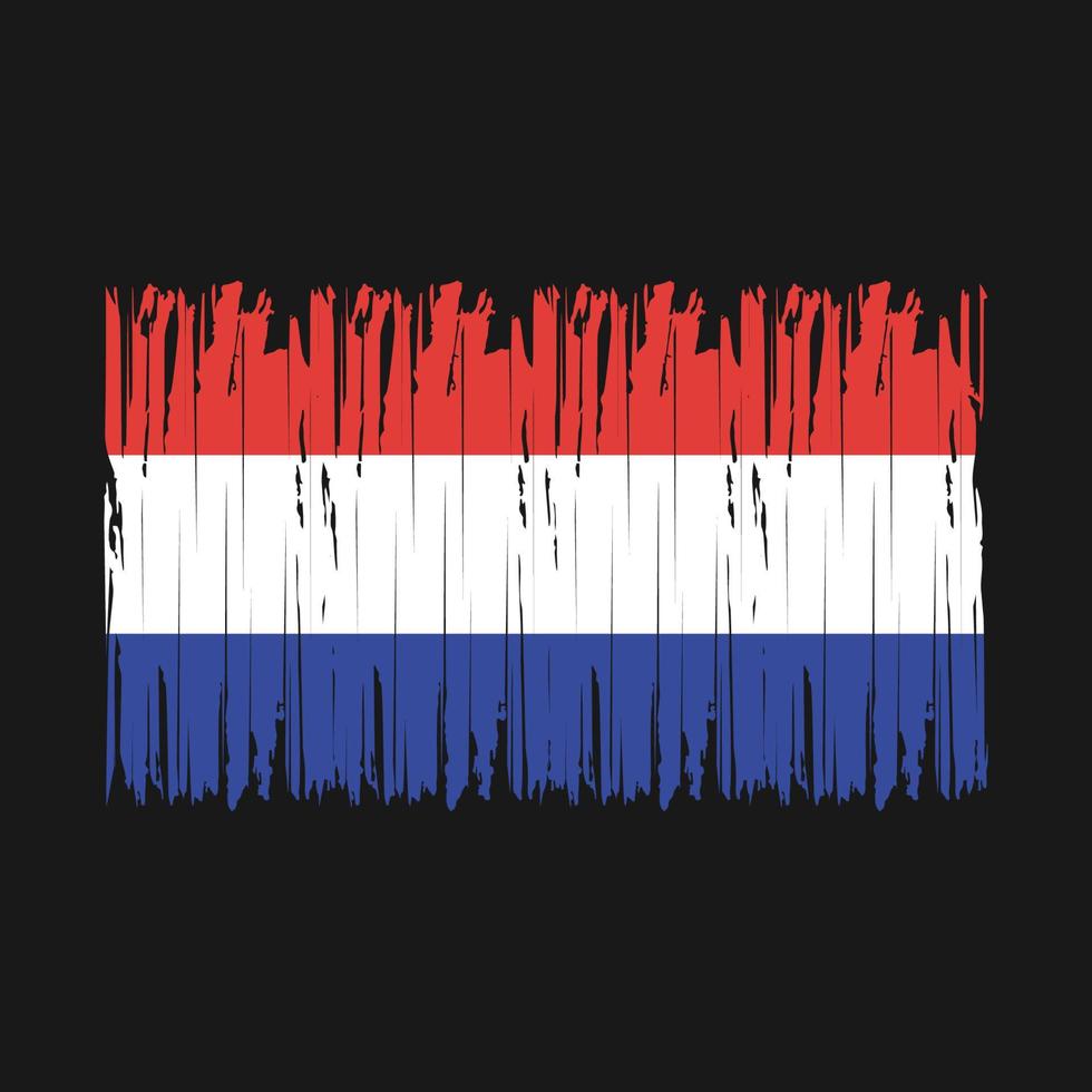 Netherlands Flag Brush vector