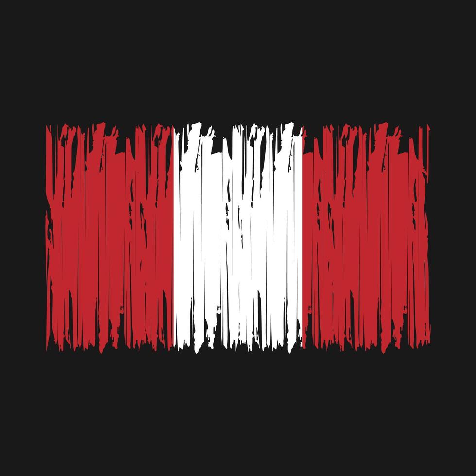 Peru Flag Brush vector