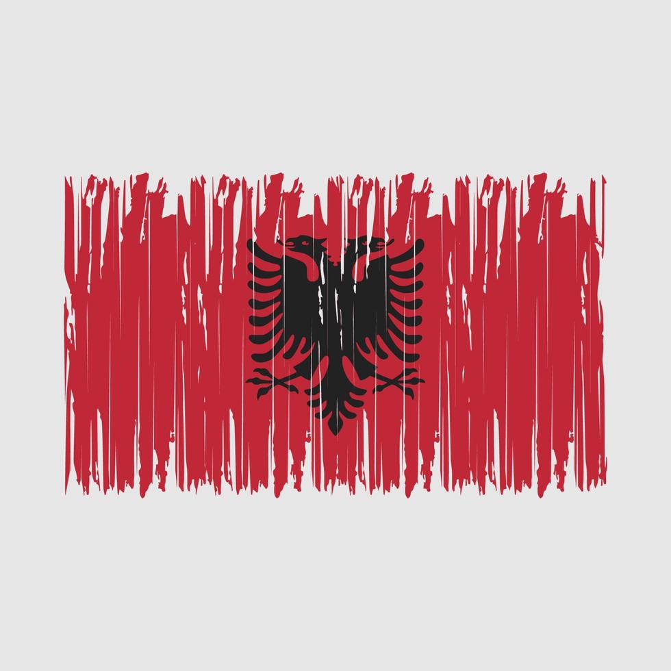 pincel de bandera de albania vector