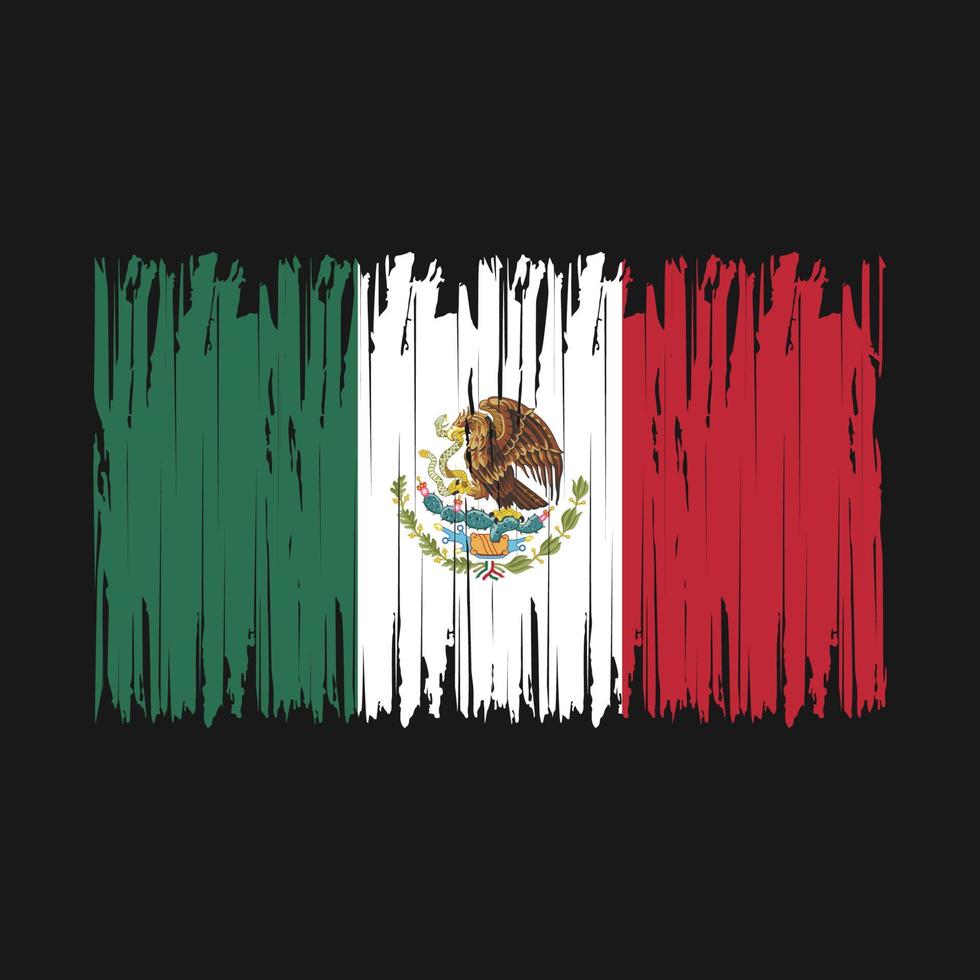 Mexico Flag Brush vector