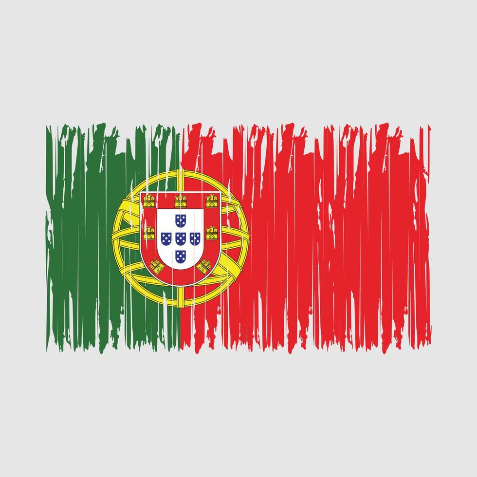 Portugal Flag Brush vector