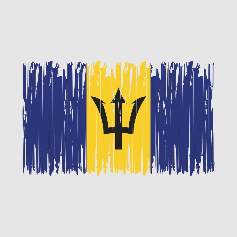 Barbados Flag Brush vector