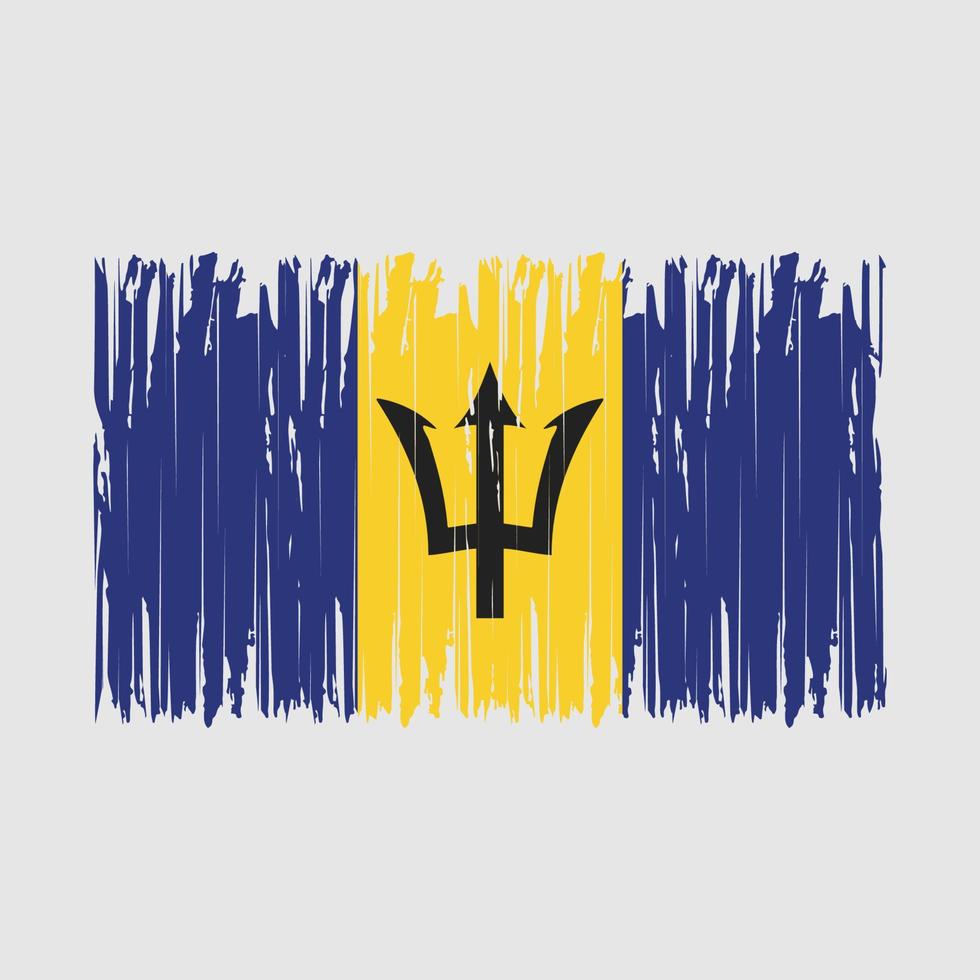 pincel de bandera de barbados vector