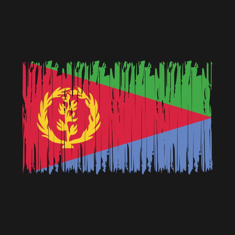 Eritrea Flag Brush vector
