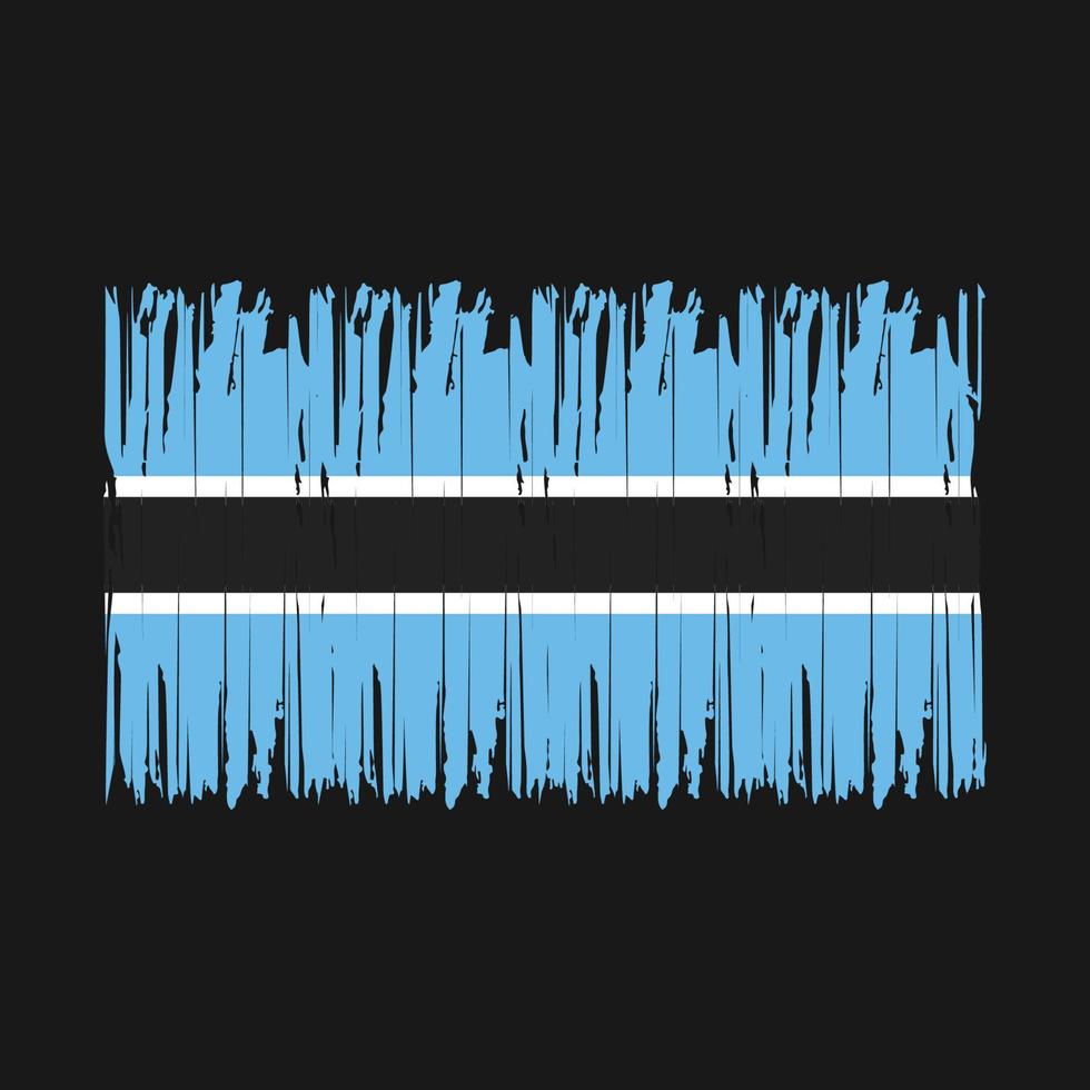 Botswana Flag Brush vector