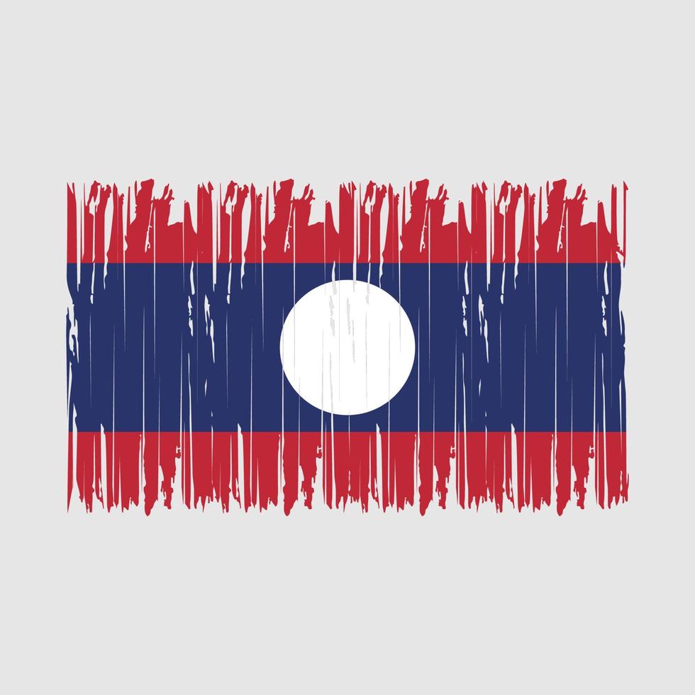 Laos Flag Brush vector