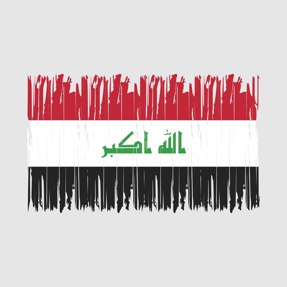 Iraq Flag Brush vector