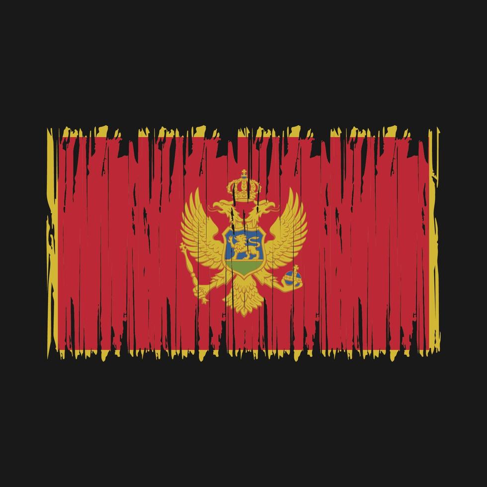 Montenegro Flag Brush vector