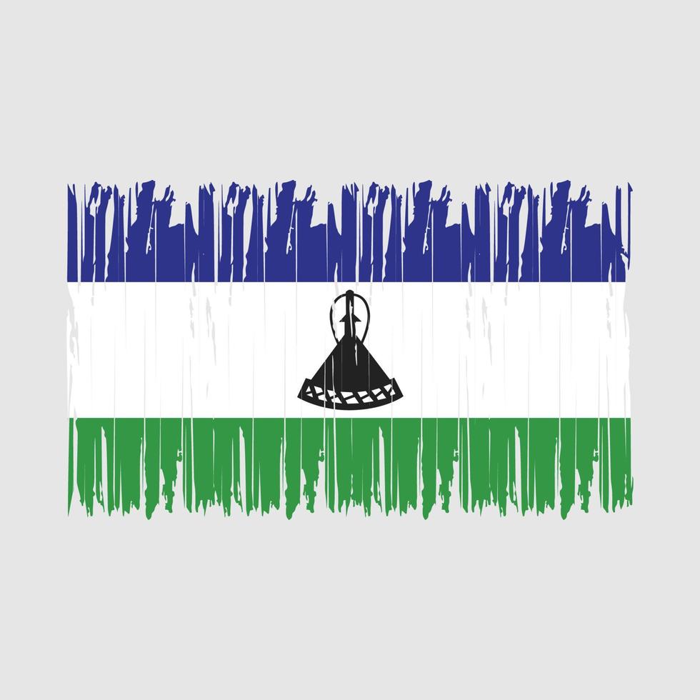 Lesotho Flag Brush vector