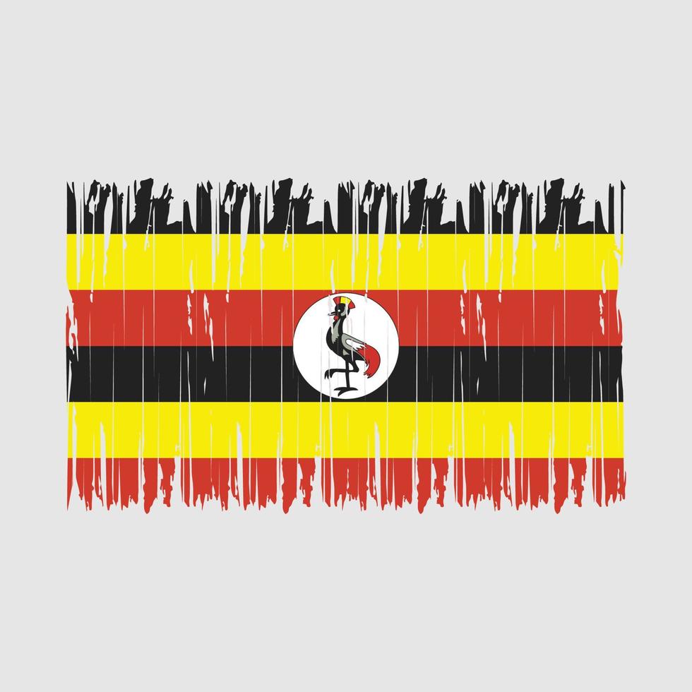 Uganda Flag Brush vector