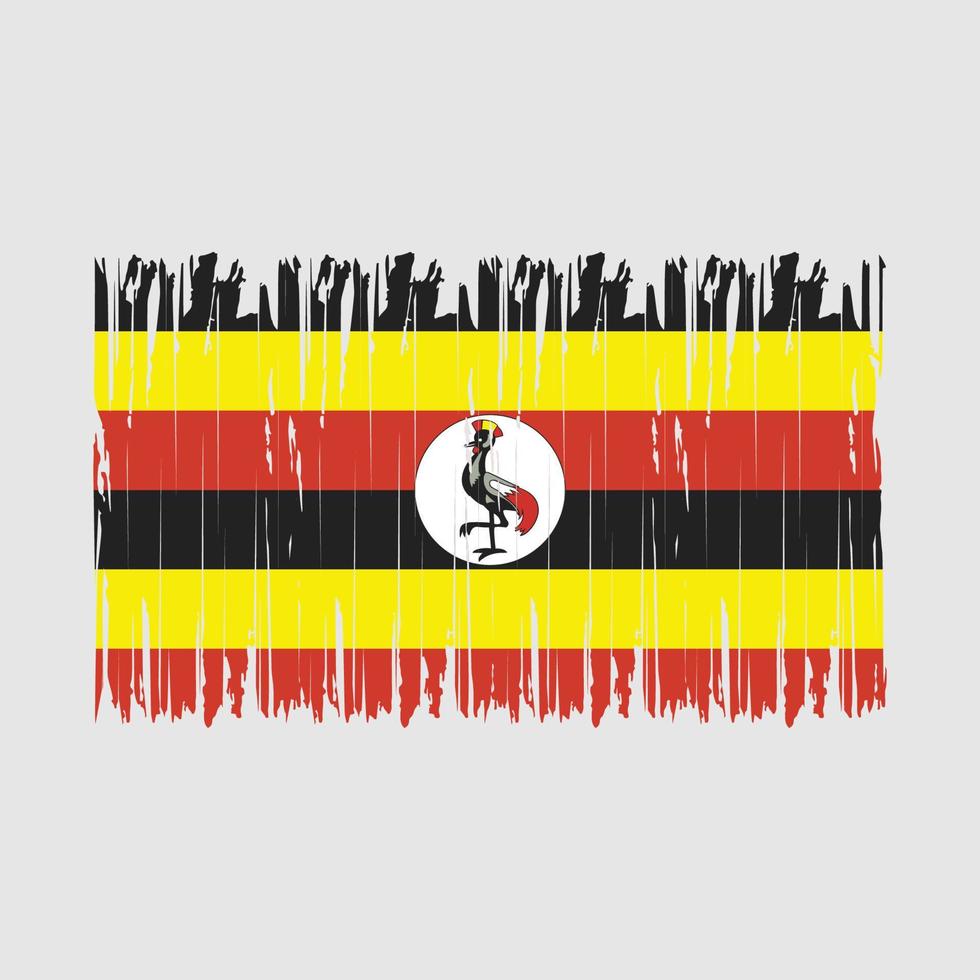 Uganda Flag Brush vector