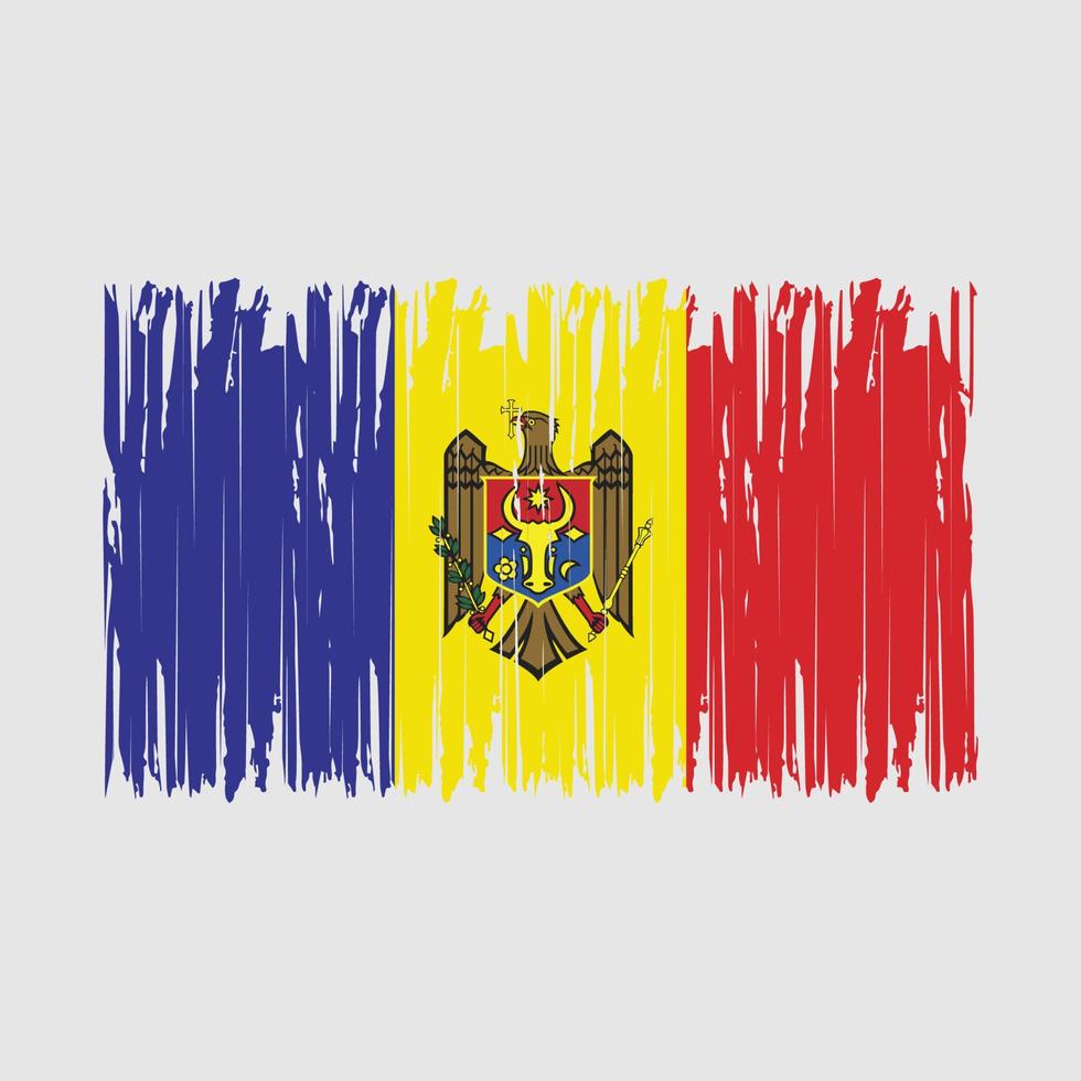 Moldova Flag Brush vector