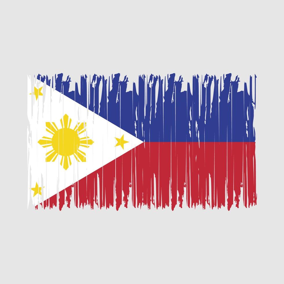 Philippines Flag Brush vector