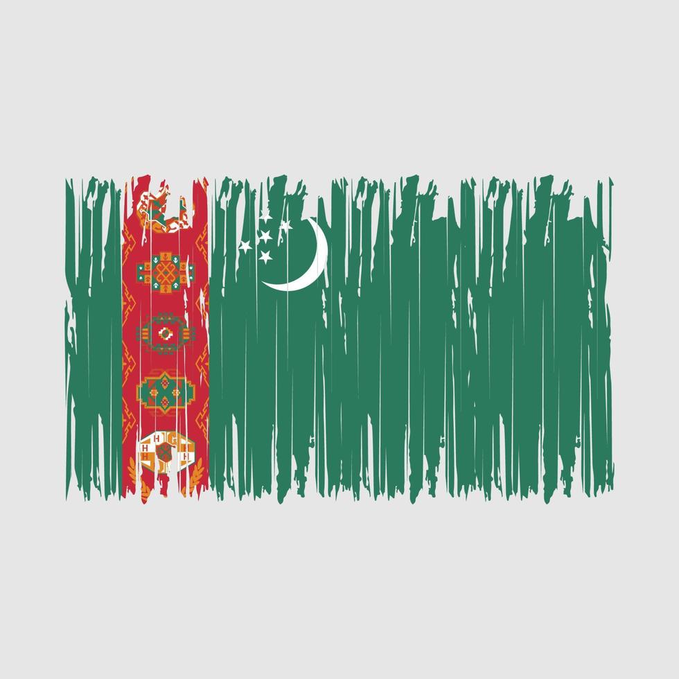 Turkmenistan Flag Brush vector