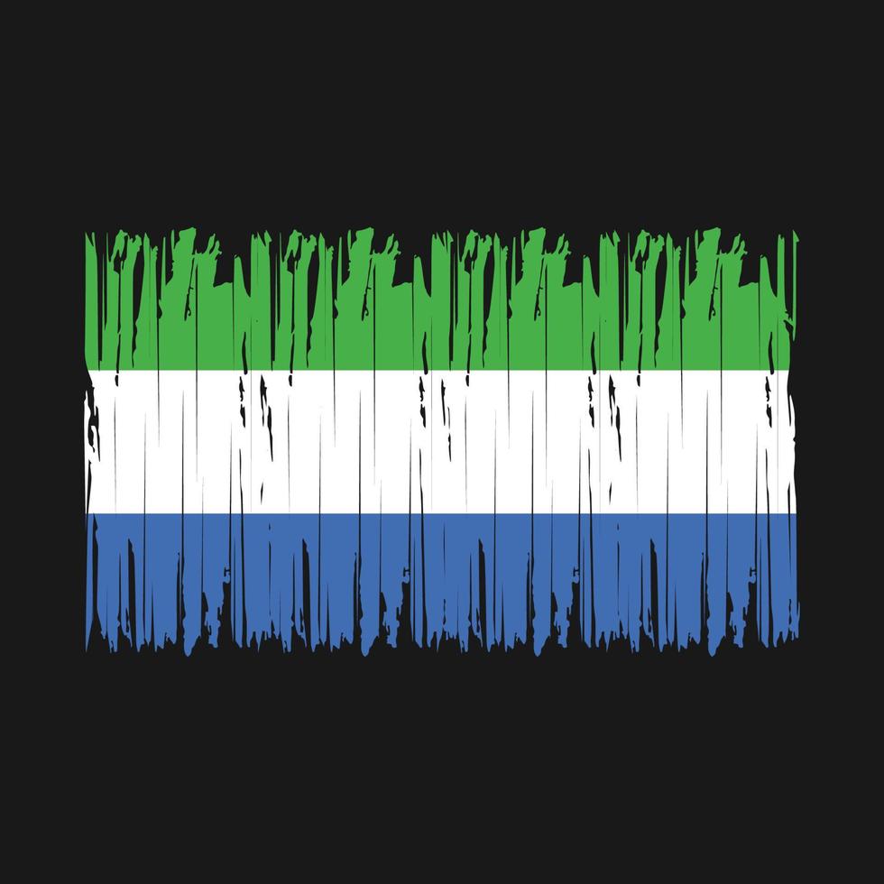 Sierra Leone Flag Brush vector