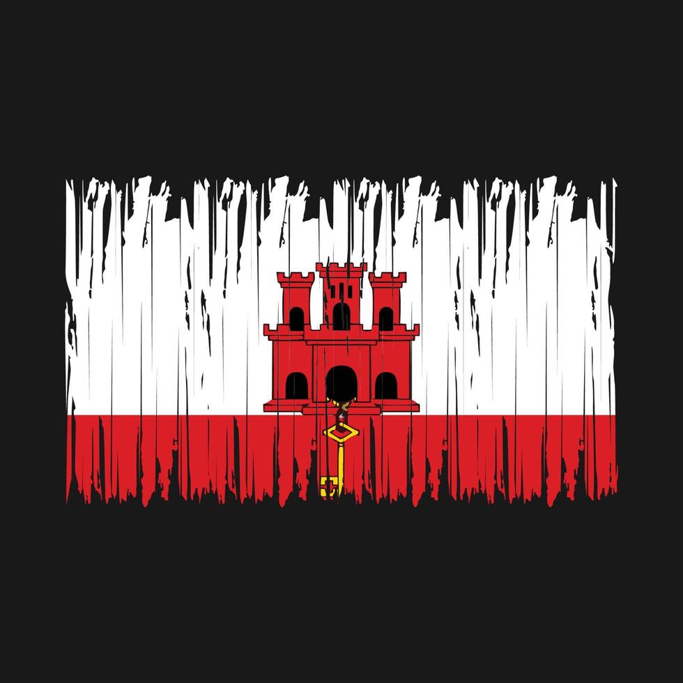 Gibraltar Flag Brush vector