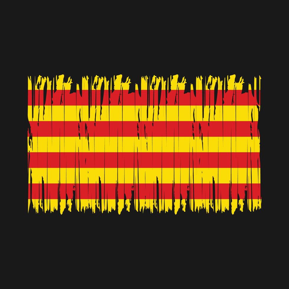 Catalonia Flag Brush vector