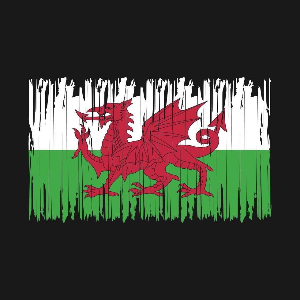 Wales Flag Brush vector